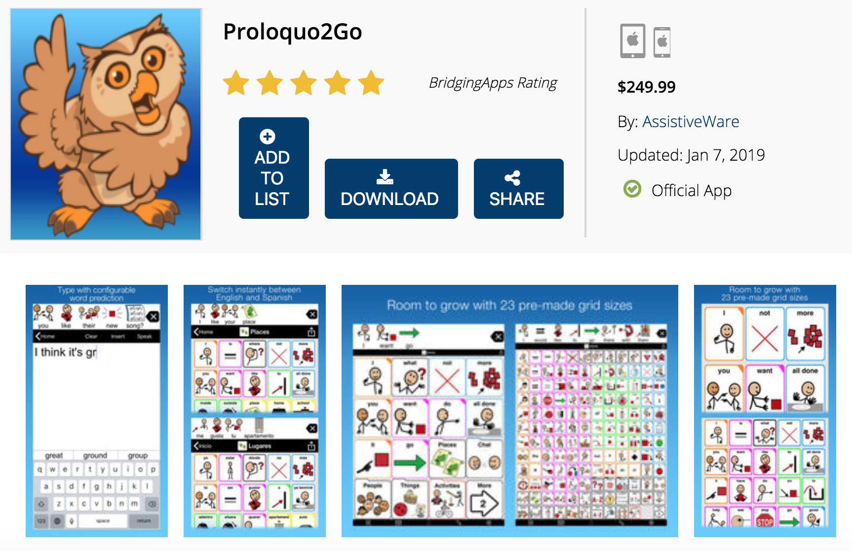 BridgingApps Reviewed App Proloquo2Go BridgingApps